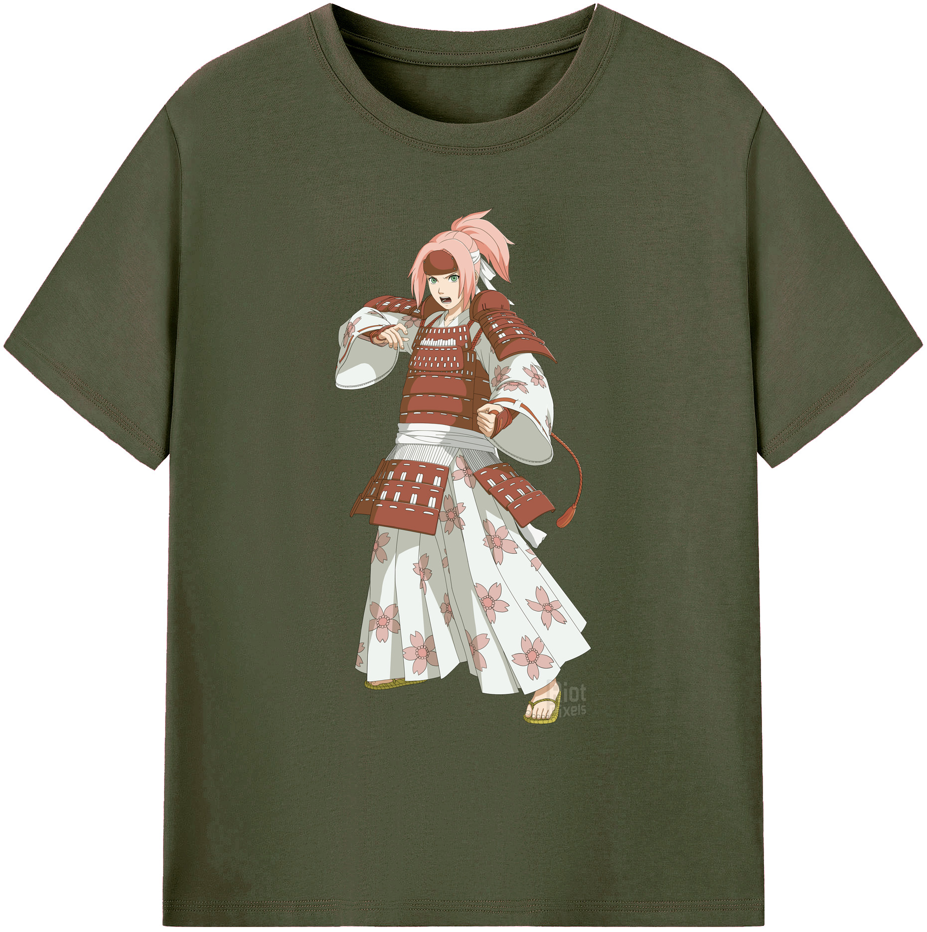 （画像用） NARUTO -ナルト- 春野サクラ Haruno Sakura 綿100％ メンズ半袖Tシャツ｜肌触りやわらか＆通気性
